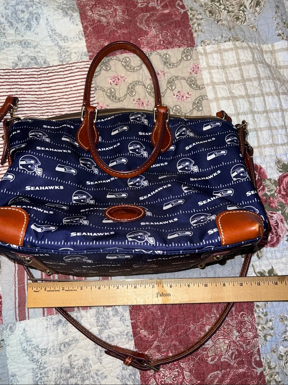 Dooney Bourke Seahawks Satchel crossbody strap purse
